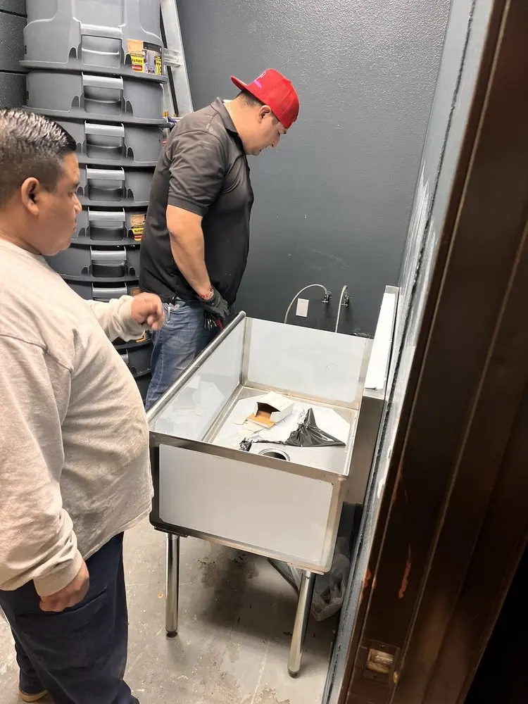 Commercial plumbing and sink installation in Davis